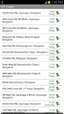 Cell Tracker android App screenshot 1